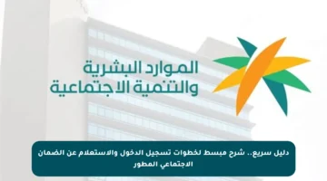 دليل سريع.. شرح مبسط لخطوات تسجيل الدخول والاستعلام عن الضمان الاجتماعي المطور